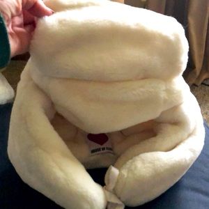 House of Fluff Explorers Hat White Faux Fur  ~ Oprah’s Favorite Things List